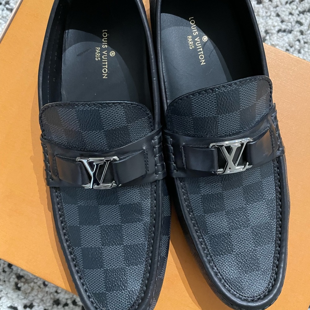 Louis Vuitton Damier Graphite canvas Hockenheim Moccasin 7.5 LV/8.5 US